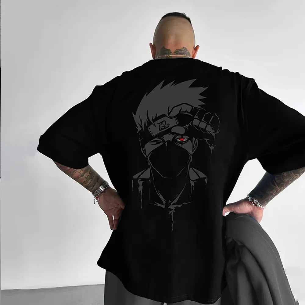 80s 90s Naruto Kakashi Oversized streetwear singlet muscle cotton outfits men short summer men's graphic tees Fits vacation outfits Anime tank tops men gifts SpringStatements